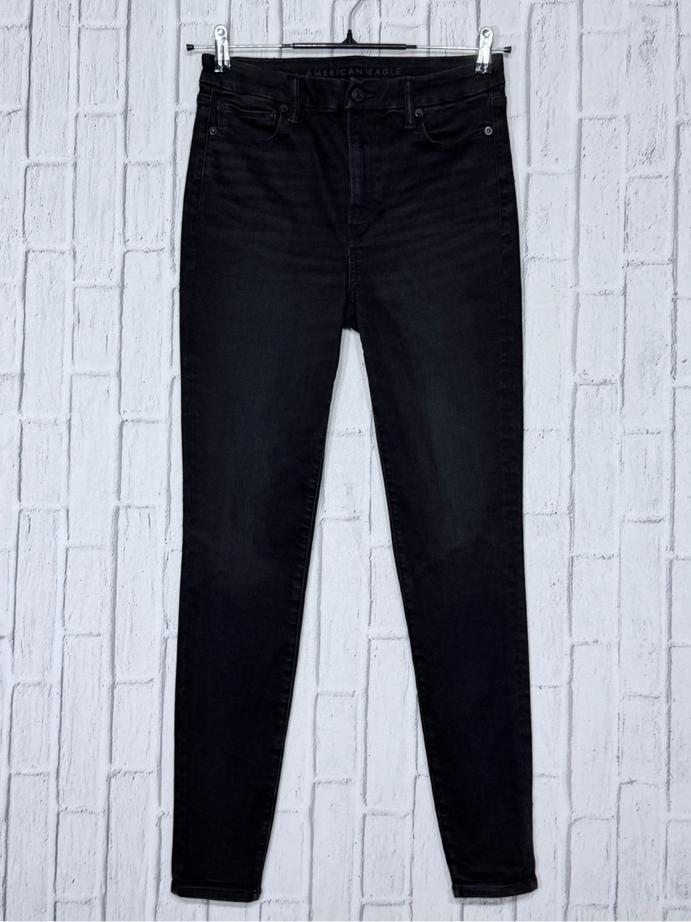 🖤 American Eagle Luxe Stretch Black Skinny Jeans Size M Long